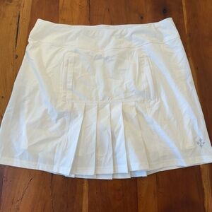 White Pleated Athletic Skirt